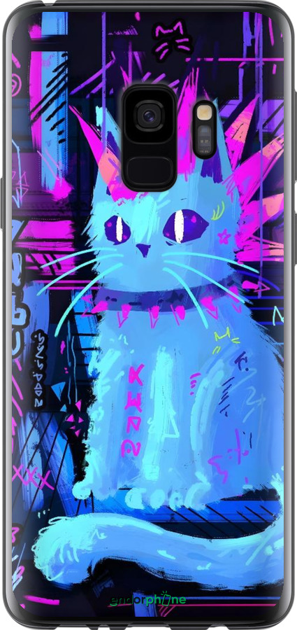 Силіконовий чехол Кіт панк для Samsung Galaxy S9 - 6311u-1355 изображение 