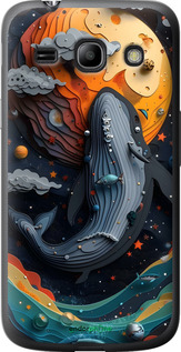 Силиконовый чехол Кит в космосе для Samsung Galaxy Core Plus G3500 - 6328u-359 изображение 