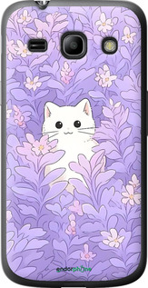 Силіконовий чехол Котик в цветах для Samsung Galaxy Core Plus G3500 - 6390u-359 изображение 