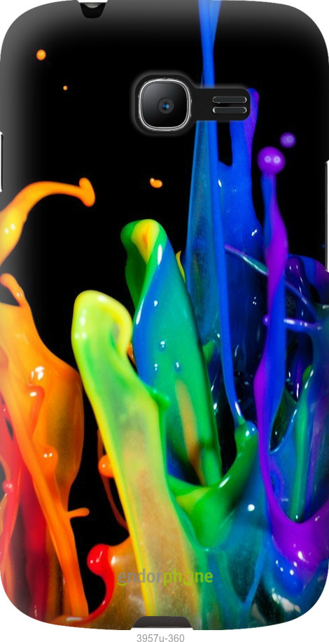 Силиконовый чехол брызги краски для Samsung Galaxy Star Plus S7262 - 3957u-360 изображение 