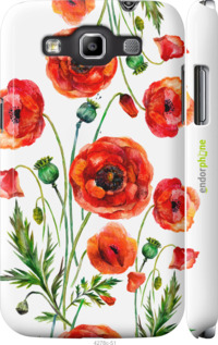 3D пластиковый глянцевый чехол Нарисованные маки для Samsung Galaxy Win i8552 - 4278c-51 изображение 