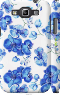 3D пластиковый глянцевый чехол Голубые орхидеи для Samsung Galaxy Win i8552 - 4406c-51 изображение 