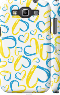 3D пластиковый глянцевый чехол Сердца UA для Samsung Galaxy Win i8552 - 5292c-51 изображение 