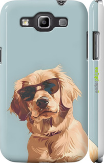 3D пластиковий глянцевий чехол Пес в очках для Samsung Galaxy Win i8552 - 6381c-51 изображение 