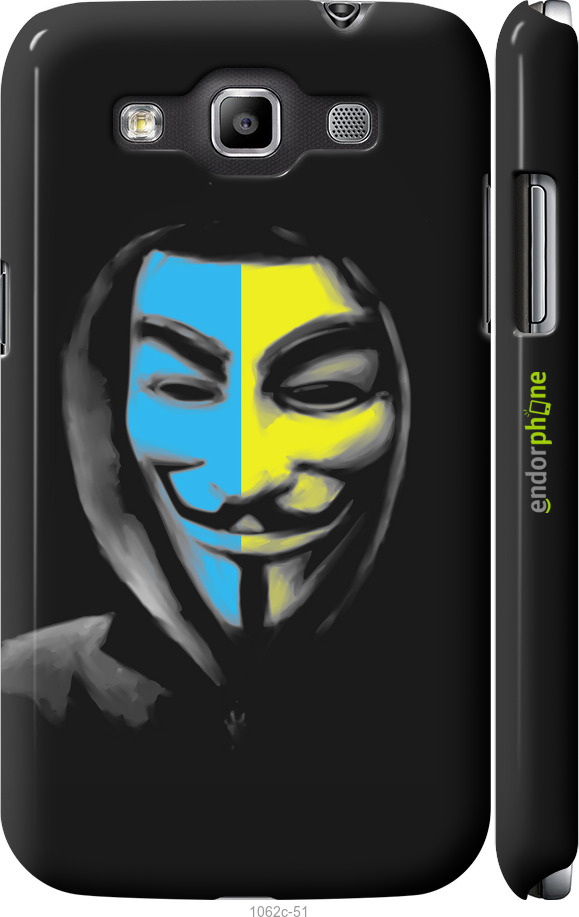 3D пластиковый глянцевый чехол Украинский анонимус для Samsung Galaxy Win i8552 - 1062c-51 изображение 