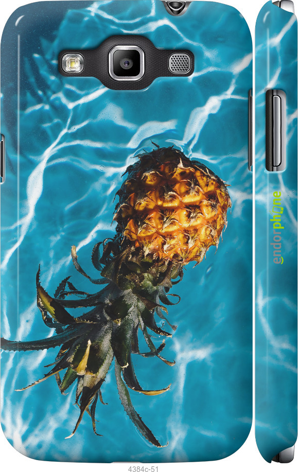 3D пластиковий глянцевий чехол Ананас на воді для Samsung Galaxy Win i8552 - 4384c-51 изображение 