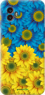 Силіконовий чехол Жовто-блакитні квіти  для Samsung Galaxy Xcover 6 Pro - 1048u-2918 изображение 