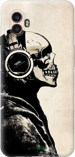 Силиконовый чехол Скелет-меломан v2 для Samsung Galaxy Xcover 6 Pro - 1200u-2918 изображение 