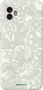 Силиконовый чехол Белое кружево для Samsung Galaxy Xcover 6 Pro - 4383u-2918 изображение 