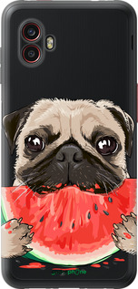 Силиконовый чехол Мопс и арбуз для Samsung Galaxy Xcover 6 Pro - 4665u-2918 изображение 