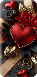 Силиконовый чехол Сердечки v2 для Samsung Galaxy Xcover 6 Pro - 5832u-2918 изображение 