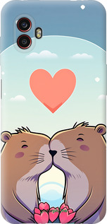 Силиконовый чехол Капибара любовь для Samsung Galaxy Xcover 6 Pro - 6027u-2918 изображение 