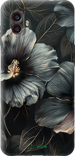 Силиконовый чехол Черные цветы для Samsung Galaxy Xcover 6 Pro - 6031u-2918 изображение 