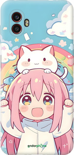 Силіконовий чехол Девочка аниме радуга для Samsung Galaxy Xcover 6 Pro - 6304u-2918 изображение 