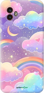 Силиконовый чехол Облака и радуга для Samsung Galaxy Xcover 6 Pro - 6312u-2918 изображение 
