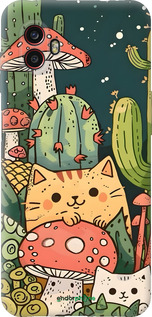 Силиконовый чехол Коты грибы для Samsung Galaxy Xcover 6 Pro - 6321u-2918 изображение 
