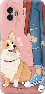 Силиконовый чехол Корги 3 для Samsung Galaxy Xcover 6 Pro - 6707u-2918 изображение 