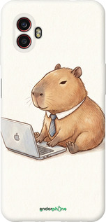 Силиконовый чехол Funny Capybara CEO Working для Samsung Galaxy Xcover 6 Pro - 6777u-2918 изображение 