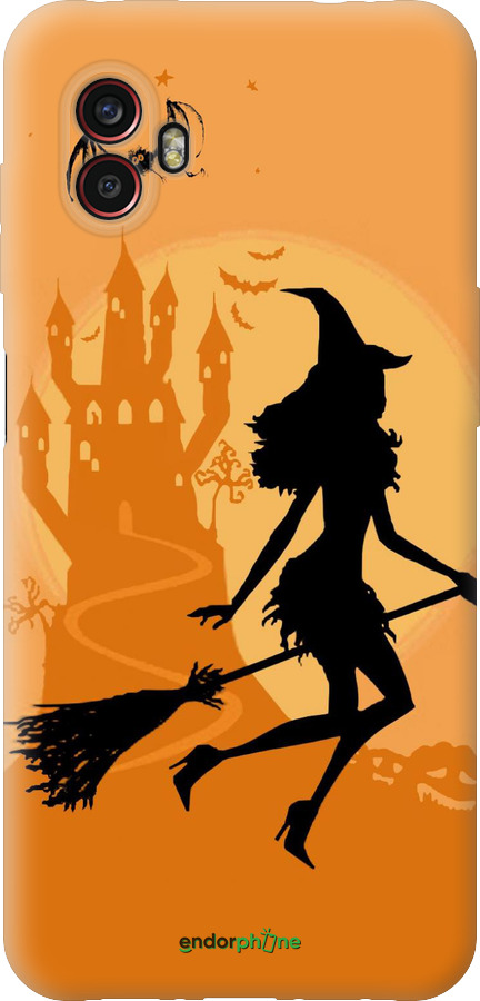 Силиконовый чехол Ведьма на метле для Samsung Galaxy Xcover 6 Pro - 1184u-2918 изображение 