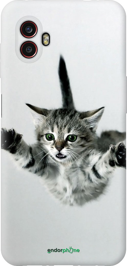 Силиконовый чехол Летящий котёнок для Samsung Galaxy Xcover 6 Pro - 2322u-2918 изображение 