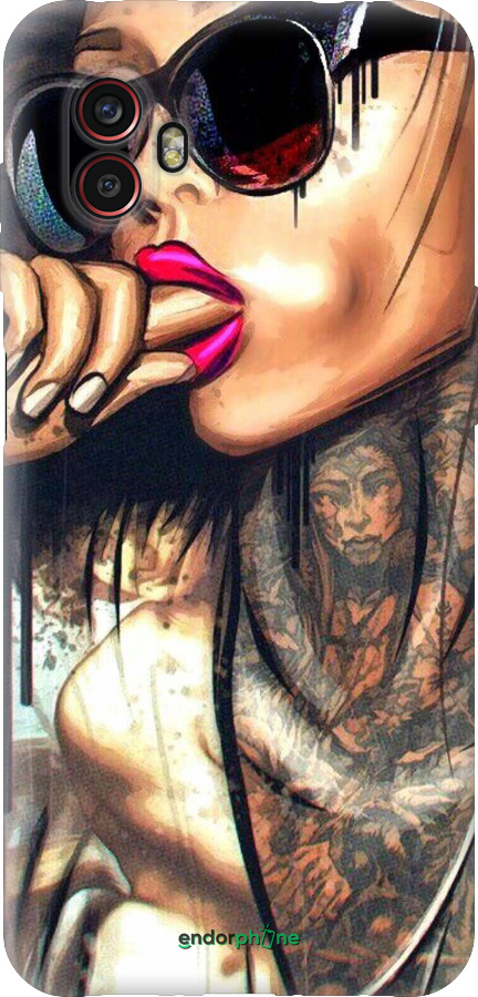 Силиконовый чехол Девушка в тату для Samsung Galaxy Xcover 6 Pro - 4001u-2918 изображение 