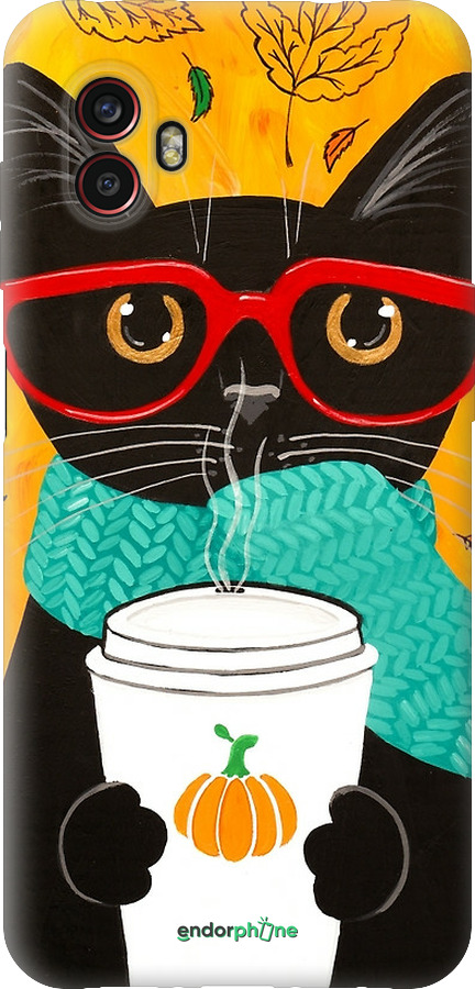 Силиконовый чехол Осенний кот для Samsung Galaxy Xcover 6 Pro - 4026u-2918 изображение 