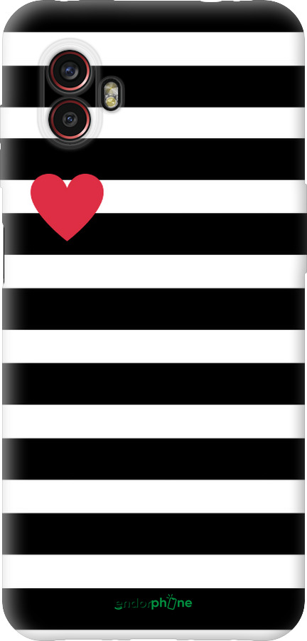 Силиконовый чехол Черно-белые полосы для Samsung Galaxy Xcover 6 Pro - 4461u-2918 изображение 
