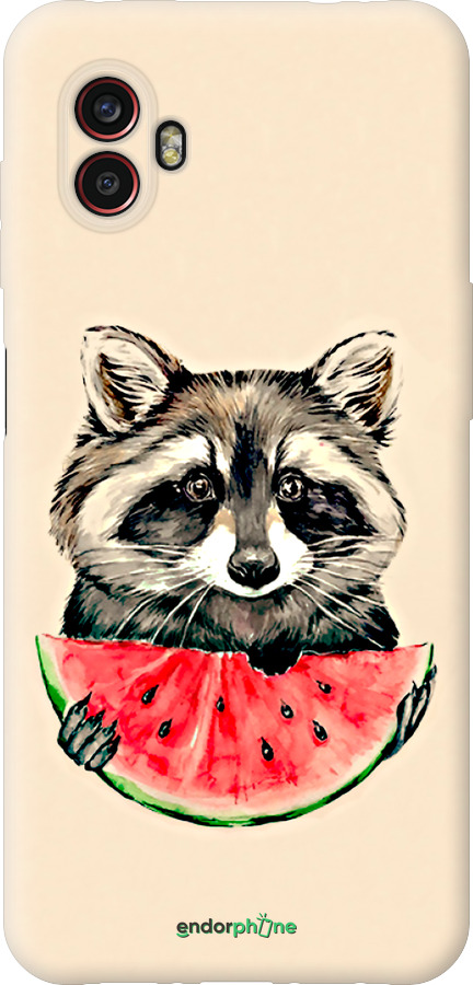 Силиконовый чехол Енотик с арбузом для Samsung Galaxy Xcover 6 Pro - 4605u-2918 изображение 