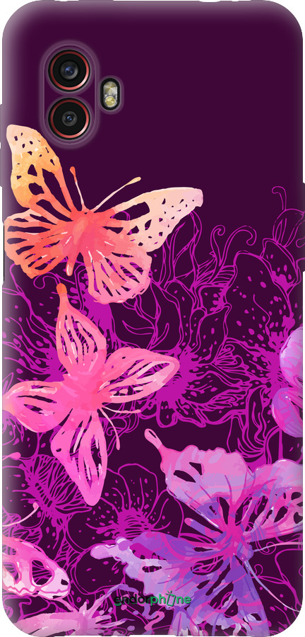 Силиконовый чехол Бабочки v2 для Samsung Galaxy Xcover 6 Pro - 5475u-2918 изображение 