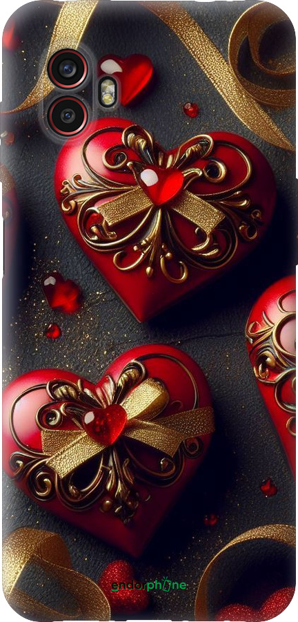 Силиконовый чехол Сердечки v4 для Samsung Galaxy Xcover 6 Pro - 5834u-2918 изображение 