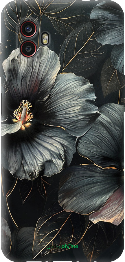 Силиконовый чехол Черные цветы для Samsung Galaxy Xcover 6 Pro - 6031u-2918 изображение 