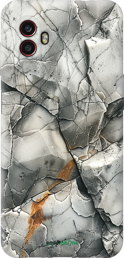 Силиконовый чехол Серый мрамор для Samsung Galaxy Xcover 6 Pro - 6041u-2918 изображение 