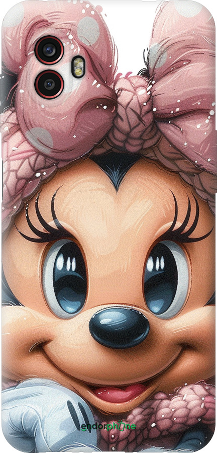 Силиконовый чехол Минни Маус с бантиком для Samsung Galaxy Xcover 6 Pro - 6055u-2918 изображение 