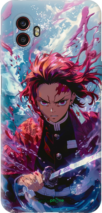 Силиконовый чехол Танджиро Камадо: Клинок рассекающий демонов для Samsung Galaxy Xcover 6 Pro - 6111u-2918 изображение 