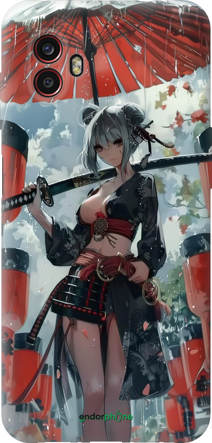 Силиконовый чехол Гейша-воин для Samsung Galaxy Xcover 6 Pro - 6124u-2918 изображение 