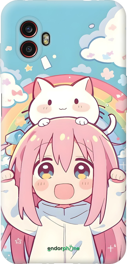 Силіконовий чехол Девочка аниме радуга для Samsung Galaxy Xcover 6 Pro - 6304u-2918 изображение 