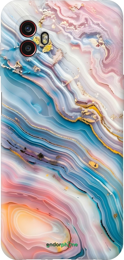 Силиконовый чехол Мрамор красивый для Samsung Galaxy Xcover 6 Pro - 6376u-2918 изображение 