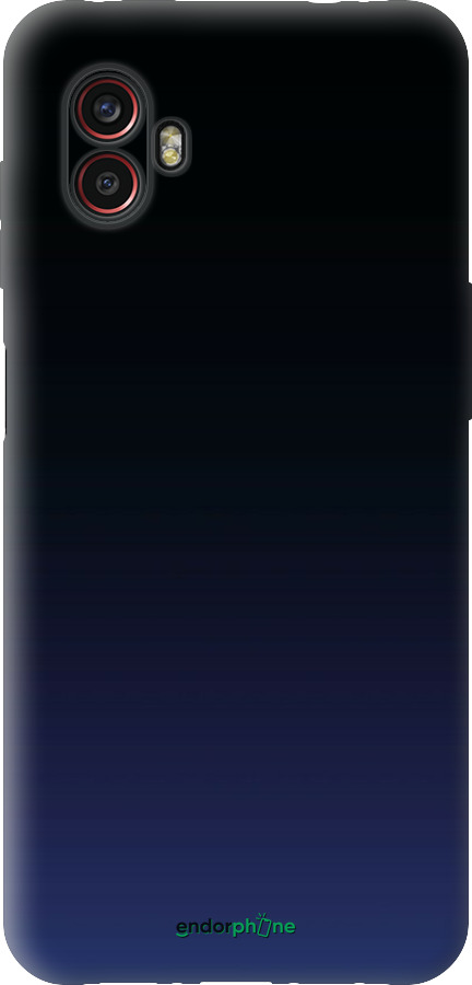 Силиконовый чехол Градиент в тёмно - синем стиле для Samsung Galaxy Xcover 6 Pro - 6542u-2918 изображение 