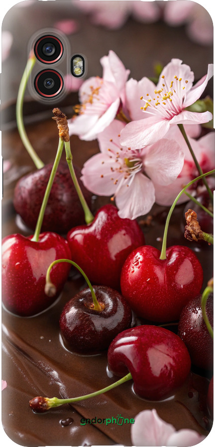 Силиконовый чехол Вишня в шоколаде для Samsung Galaxy Xcover 6 Pro - 6698u-2918 изображение 
