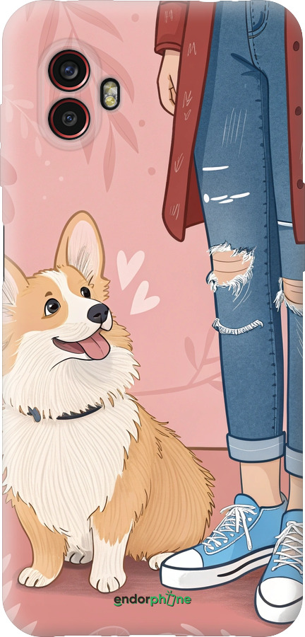 Силиконовый чехол Корги 3 для Samsung Galaxy Xcover 6 Pro - 6707u-2918 изображение 