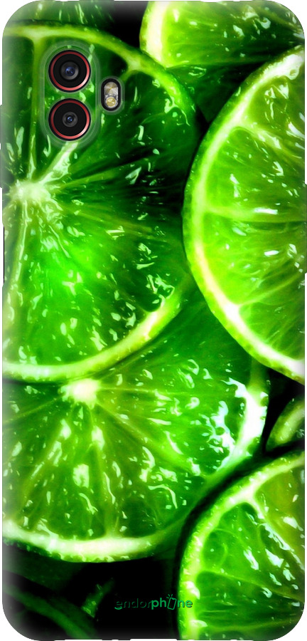Силиконовый чехол Зелёные дольки лимона для Samsung Galaxy Xcover 6 Pro - 852u-2918 изображение 