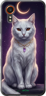Силиконовый чехол Mystic White Cat Gothic Dark Purple Gold для Samsung Galaxy Xcover7 - 6805u-3695 изображение 