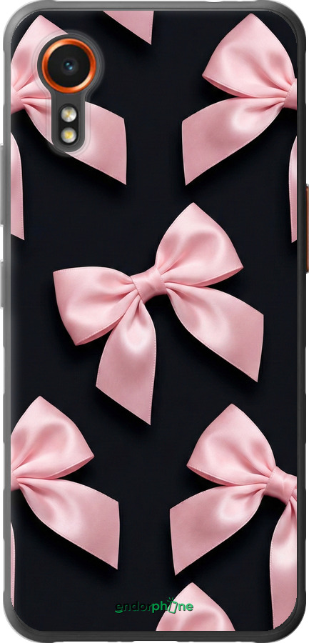 Силиконовый чехол Coquette Ribbons Dark Coquette для Samsung Galaxy Xcover7 - 6767u-3695 изображение 