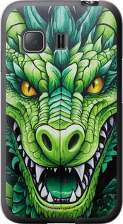 Силіконовий чехол Зелений дракон для Samsung Galaxy Young 2 G130h - 5816u-206 изображение 