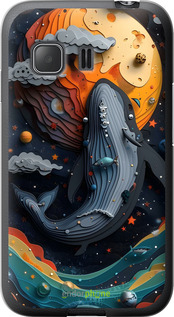 Силиконовый чехол Кит в космосе для Samsung Galaxy Young 2 G130h - 6328u-206 изображение 