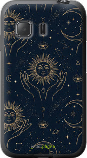 Силиконовый чехол Celestial Harmony: Sun & Moon Gold Mystic Pattern для Samsung Galaxy Young 2 G130h - 6778u-206 изображение 