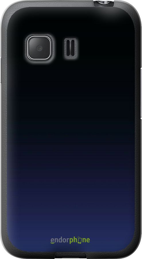 Силиконовый чехол Градиент в тёмно - синем стиле для Samsung Galaxy Young 2 G130h - 6542u-206 изображение 