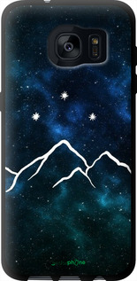 TPU чехол Горы и звезды нарисованы на фоне галактики для Samsung Galaxy S7 Edge G935F - 6490b-257 изображение 