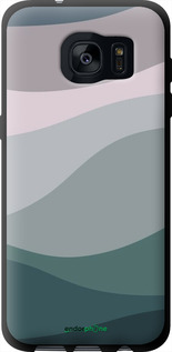 TPU чехол С фиолетовым и бирюзовым ретро-стилем и волнами для Samsung Galaxy S7 Edge G935F - 6533b-257 изображение 