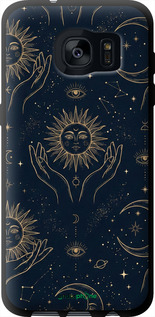 TPU чехол Celestial Harmony: Sun & Moon Gold Mystic Pattern для Samsung Galaxy S7 Edge G935F - 6778b-257 изображение 